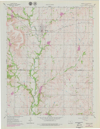 United States Geological Survey Grenola, KS (1962, 24000-Scale) digital map