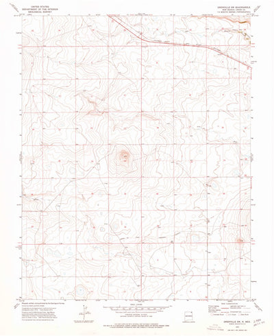 United States Geological Survey Grenville SW, NM (1973, 24000-Scale) digital map