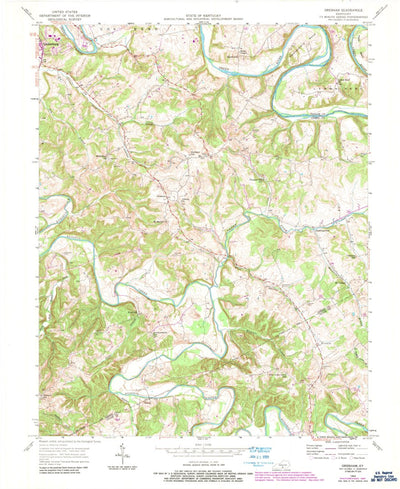 United States Geological Survey Gresham, KY (1953, 24000-Scale) digital map