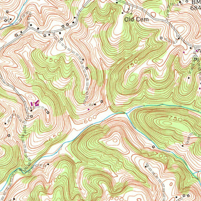 United States Geological Survey Gresham, KY (1953, 24000-Scale) digital map