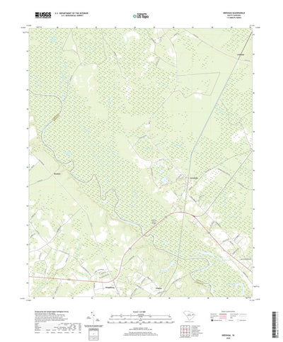 United States Geological Survey Gresham, SC (2020, 24000-Scale) digital map