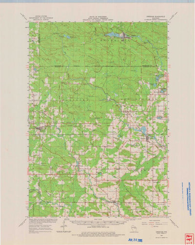 United States Geological Survey Gresham, WI (1964, 62500-Scale) digital map