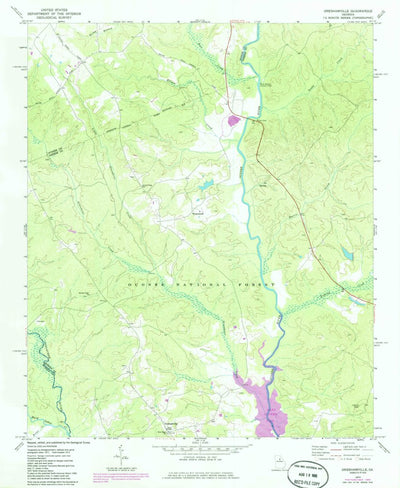United States Geological Survey Greshamville, GA (1972, 24000-Scale) digital map