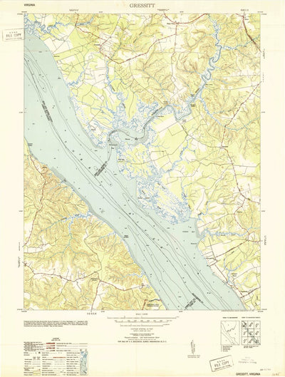 United States Geological Survey Gressitt, VA (1953, 24000-Scale) digital map