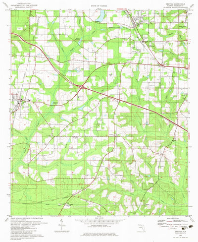 United States Geological Survey Gretna, FL (1982, 24000-Scale) digital map