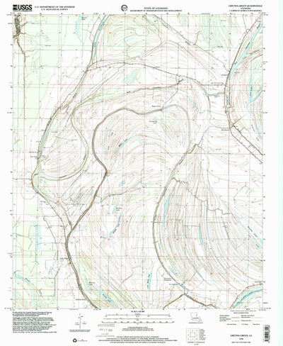 United States Geological Survey Gretna Green, LA (1998, 24000-Scale) digital map