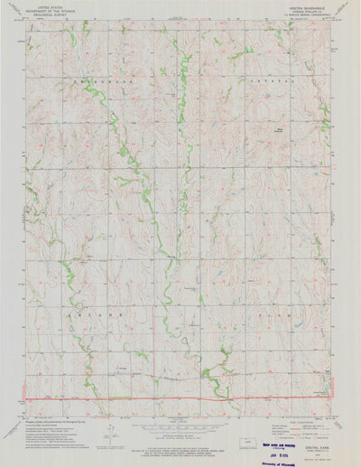 United States Geological Survey Gretna, KS (1973, 24000-Scale) digital map