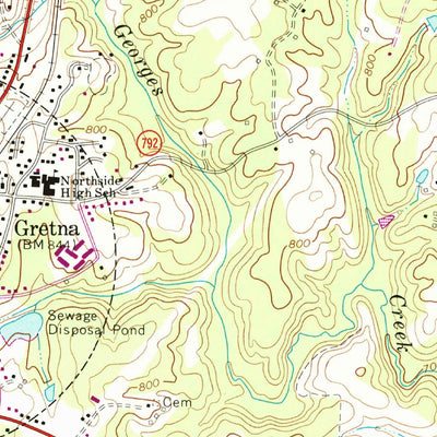 United States Geological Survey Gretna, VA (1965, 24000-Scale) digital map