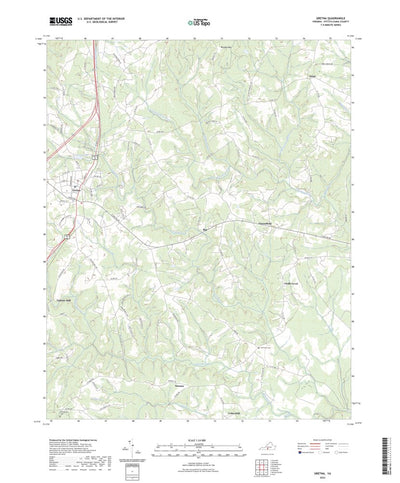 United States Geological Survey Gretna, VA (2022, 24000-Scale) digital map