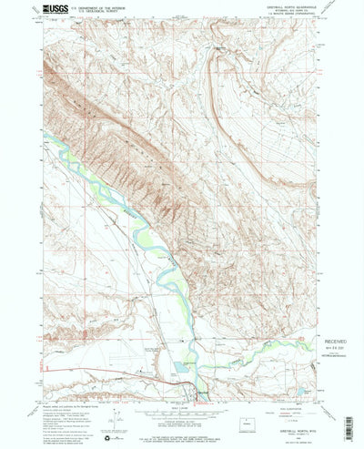 United States Geological Survey Greybull North, WY (1966, 24000-Scale) digital map