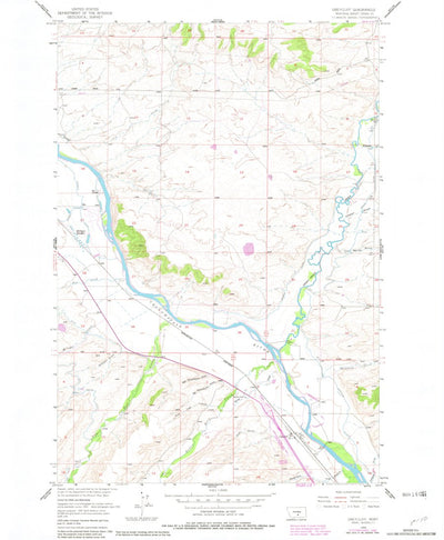 United States Geological Survey Greycliff, MT (1955, 24000-Scale) digital map