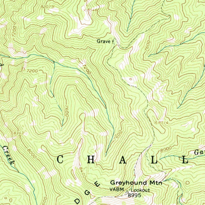 United States Geological Survey Greyhound Ridge, ID (1961, 62500-Scale) digital map