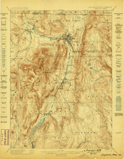 United States Geological Survey Greylock, MA-VT (1898, 62500-Scale) digital map