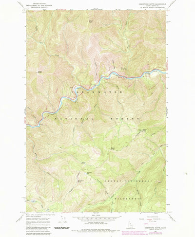United States Geological Survey Greystone Butte, ID (1966, 24000-Scale) digital map