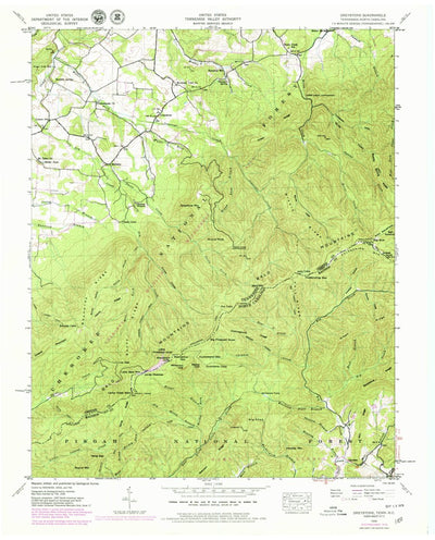 United States Geological Survey Greystone, TN-NC (V1, 1978) digital map