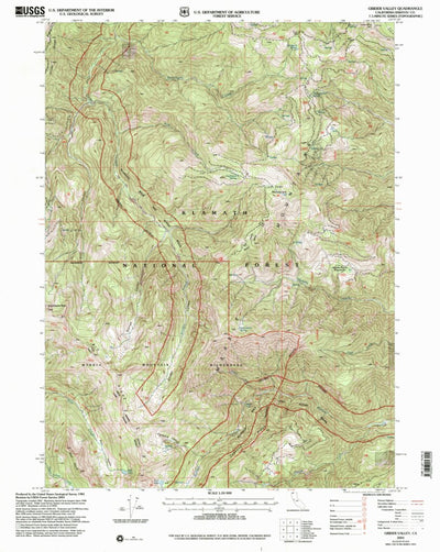 United States Geological Survey Grider Valley, CA (2001, 24000-Scale) digital map