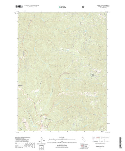 United States Geological Survey Grider Valley, CA (2022, 24000-Scale) digital map