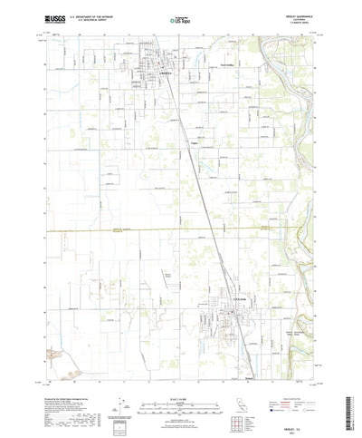 United States Geological Survey Gridley, CA (2021, 24000-Scale) digital map