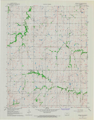 United States Geological Survey Gridley NW, KS (1967, 24000-Scale) digital map