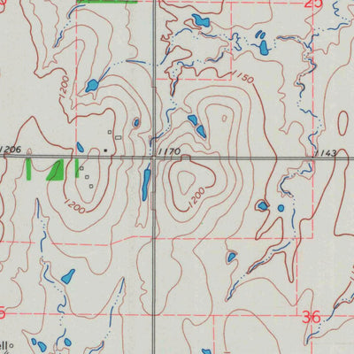United States Geological Survey Gridley NW, KS (1967, 24000-Scale) digital map