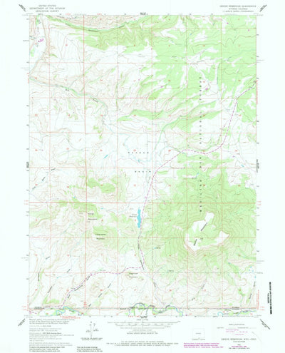 United States Geological Survey Grieve Reservoir, WY-CO (1961, 24000-Scale) digital map