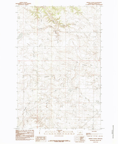 United States Geological Survey Griffee Coulee, MT (1985, 24000-Scale) digital map