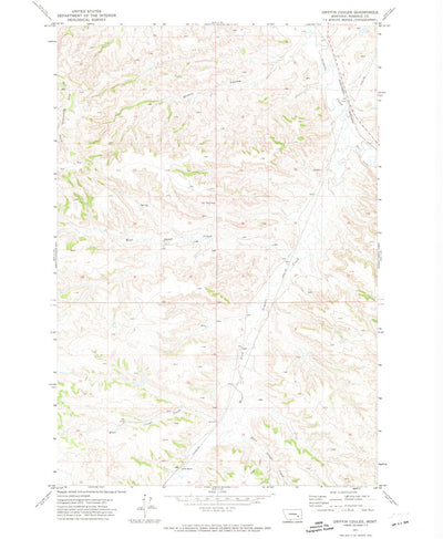 United States Geological Survey Griffin Coulee, MT (1971, 24000-Scale) digital map