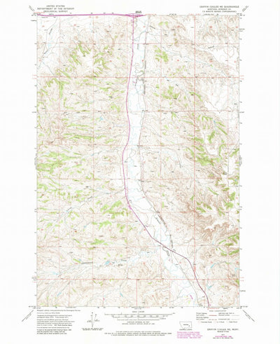 United States Geological Survey Griffin Coulee NE, MT (1971, 24000-Scale) digital map