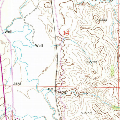 United States Geological Survey Griffin Coulee NE, MT (1971, 24000-Scale) digital map