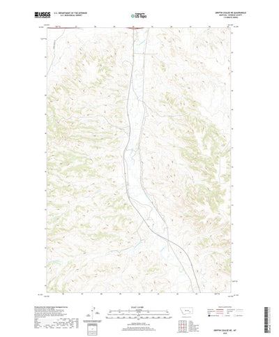 United States Geological Survey Griffin Coulee NE, MT (2020, 24000-Scale) digital map