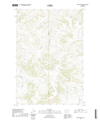 United States Geological Survey Griffin Coulee SW, MT (2020, 24000-Scale) digital map
