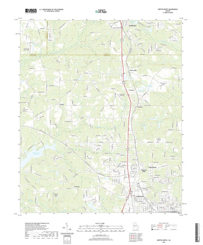 United States Geological Survey Griffin North, GA (2020, 24000-Scale) digital map