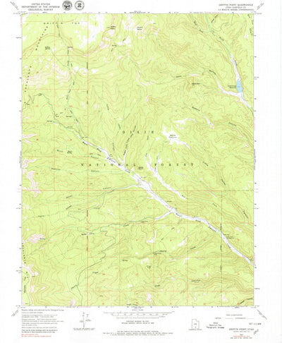 United States Geological Survey Griffin Point, UT (1964, 24000-Scale) digital map