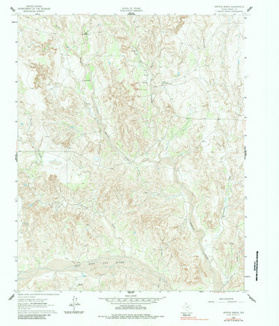 United States Geological Survey Griffin Ranch, TX (1962, 24000-Scale) digital map