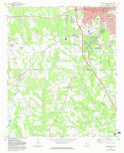United States Geological Survey Griffin South, GA (1971, 24000-Scale) digital map