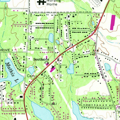 United States Geological Survey Griffin South, GA (1971, 24000-Scale) digital map
