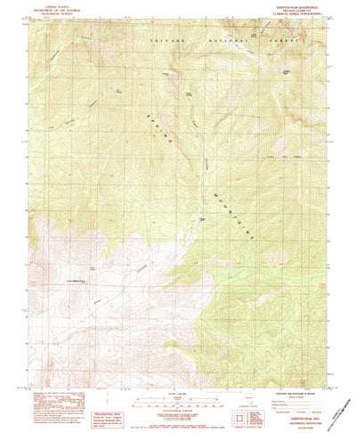 United States Geological Survey Griffith Peak, NV (1984, 24000-Scale) digital map