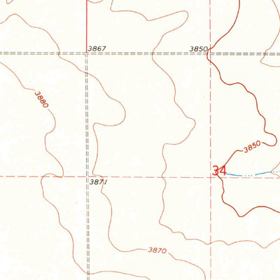 United States Geological Survey Griggs NW, OK (1971, 24000-Scale) digital map