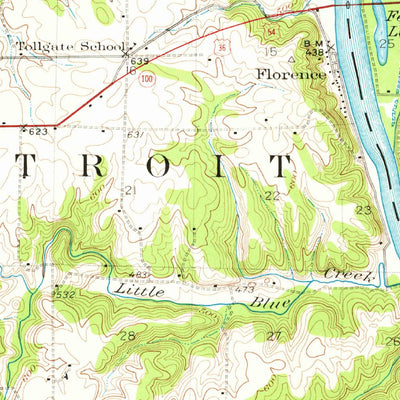 United States Geological Survey Griggsville, IL (1924, 62500-Scale) digital map