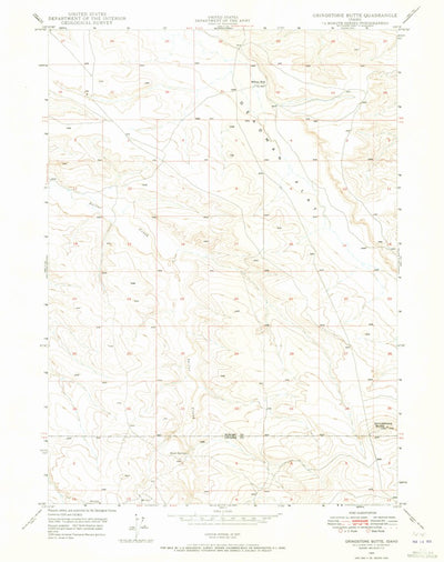 United States Geological Survey Grindstone Butte, ID (1948, 24000-Scale) digital map