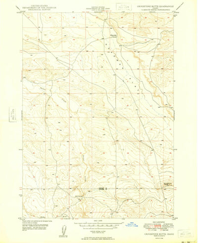 United States Geological Survey Grindstone Butte, ID (1949, 24000-Scale) digital map