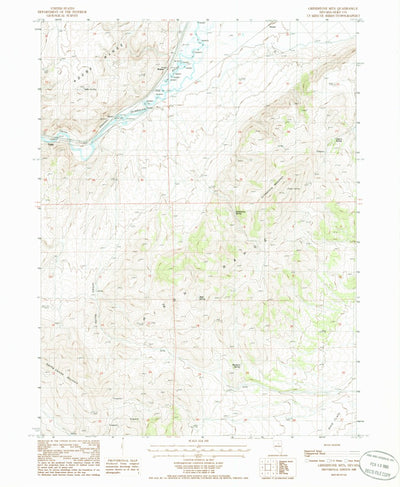 United States Geological Survey Grindstone Mountain, NV (1985, 24000-Scale) digital map