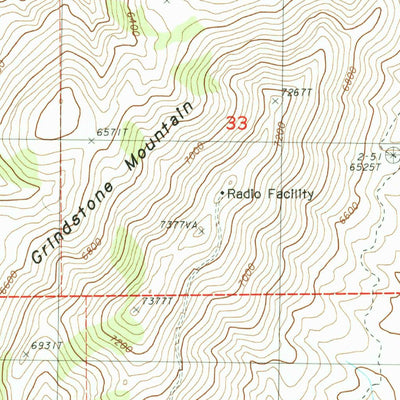 United States Geological Survey Grindstone Mountain, NV (1985, 24000-Scale) digital map