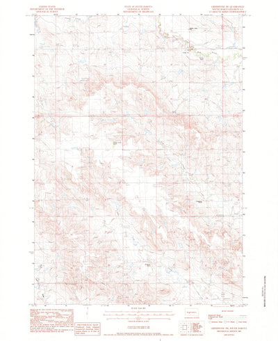 United States Geological Survey Grindstone SW, SD (1983, 24000-Scale) digital map