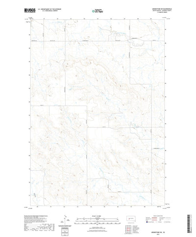 United States Geological Survey Grindstone SW, SD (2021, 24000-Scale) digital map