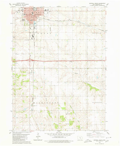 United States Geological Survey Grinnell South, IA (1979, 24000-Scale) digital map
