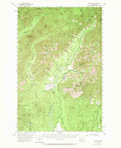 United States Geological Survey Grisdale, WA (1955, 62500-Scale) digital map