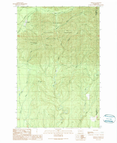 United States Geological Survey Grisdale, WA (1990, 24000-Scale) digital map