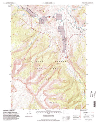 United States Geological Survey Grizzly Lake, WY (1996, 24000-Scale) digital map