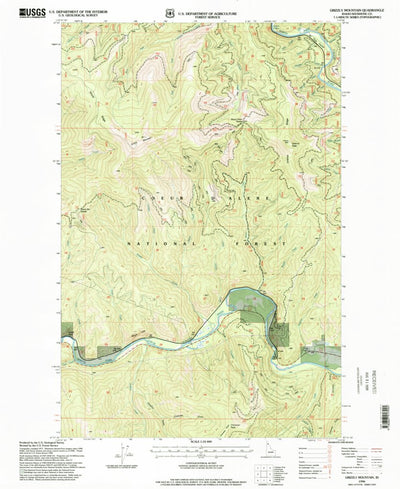 United States Geological Survey Grizzly Mountain, ID (1996, 24000-Scale) digital map